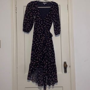 Ganni Floral Wrap Dress